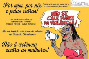 Read more about the article Ação em repúdio aos casos de estupro na Baixada Fluminense