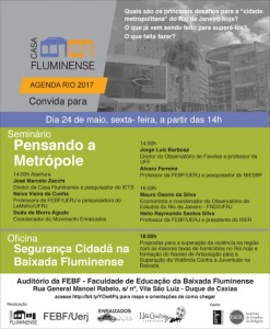 Read more about the article Seminário Pensando a Metrópole, da Casa Fluminense, na Uerj Baixada, nessa sexta-feira