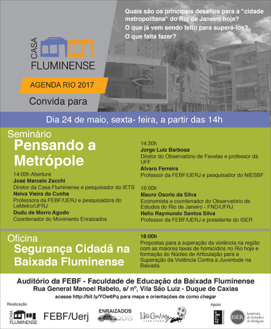 You are currently viewing Seminário Pensando a Metrópole, da Casa Fluminense, na Uerj Baixada, nessa sexta-feira